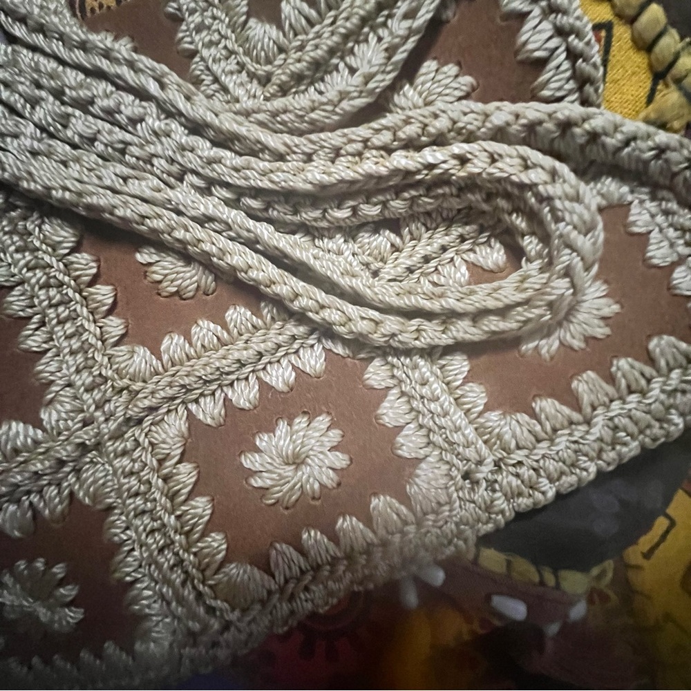Geometric Crossbody Crochet Festival Pouch Bag​ - Picture 2 of 15